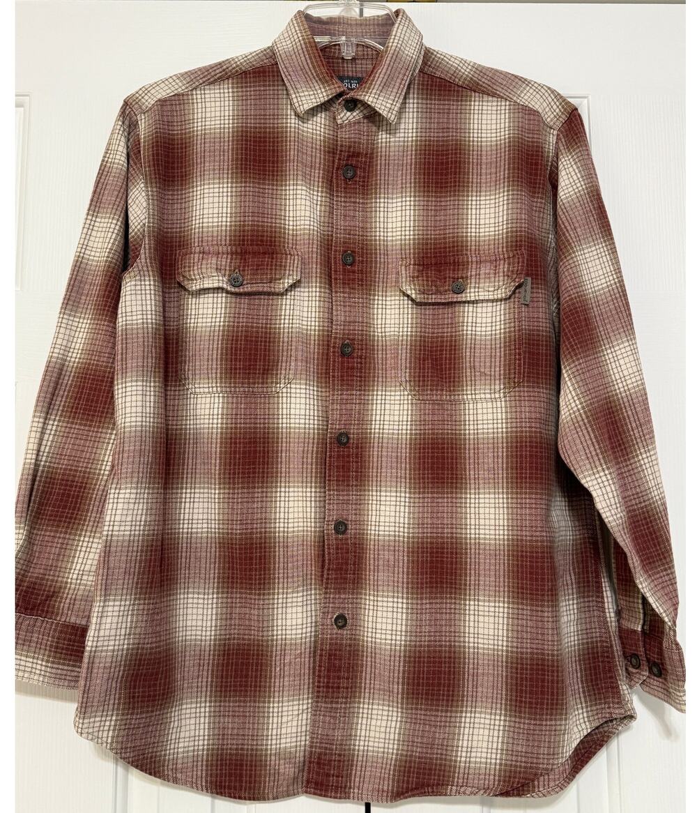 Woolrich Men's Plaid Flannel Long Sleeve Shirt, Size M